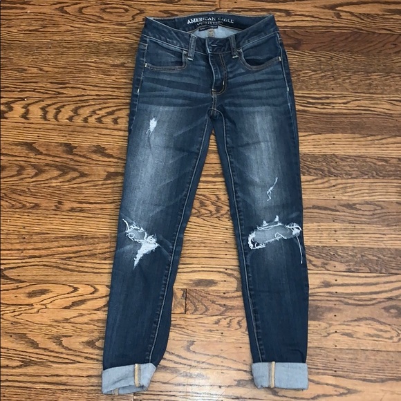 American Eagle Outfitters Denim - American Eagle Low Rise Ripped Jeans